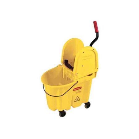 RUBBERMAID -26 Qt. Yellow Mop Bucket with Side Press Wringer – J&K